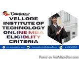 Vellore institute of  technology online MBA eligiblity criteria