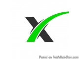 The image is a logo or icon of a letter "X" in a modern and sleek design. The letter is made up of two intersecting lines, on...