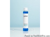 The image shows a blue-colored bottle of redose water with a white cap. The bottle is standing upright on a light blue backgr...