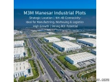 The image shows an aerial view of M3M Maneasar Industrial Plots, a strategic location in NH-48 connectivity for manufacturing...