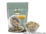 The image shows a packet of Jewel Farmer Roasted Seed Mix. The packet is green in color and has a picture of a farmer on the...