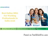 Best Online Mba For Working Professionals In India 2026