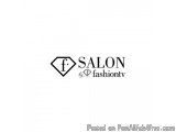 The image is a logo for a fashion brand called "Salon by fashiontv". The logo is black and white and features the word "salon...