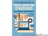 The image is the cover of a book titled "The Ultimate Guide to Digital Marketing Strategies for Small Businesses". The backgr...