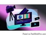 The image is an illustration of a computer monitor with a video editing software open on the screen. The software appears to...