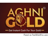 The image is a logo for a company called Aghni Gold. The logo is in the center of the image and is written in a bold, golden...