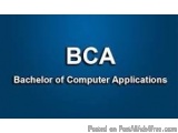 The image is a blue banner with white text that reads "BCA Bachelor of Computer Applications". The text is in all caps and is...