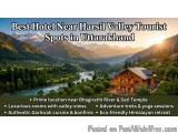 The image is an advertisement for the best hotel near Harsil Valley tourist spots in Uttarakhand. The background of the image...