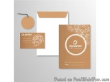 The image shows a set of stationery items from the brand Quapri. There are three items in the image - a white envelope, a bro...