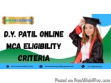 D.y. Patil Online Mca Eligibility Criteria
