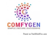 The image is a logo for a company called COMFYGEN. The logo is a circular shape with the letter "G" in the center, surrounded...