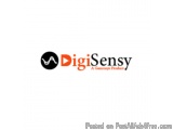 The image is a logo for a company called DigiSensy. The logo is black and orange in color and has the company name written in...