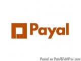 The image is a logo for Payal, a payment platform. The logo is written in orange text on a white background. The word "Payal"...