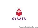 The image is a logo for a company called "GYAATA". The logo is a simple design with a red color and a white background. In th...