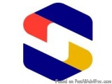 The image is a logo or icon of a letter "S" in a hexagon shape. The letter is made up of three colors - blue, red, and yellow...