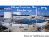The image shows an effluent treatment plant manufacturer. The plant is located in a large industrial area with a large circul...