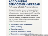 The image is a list of accounting services in Hyderabad, India. It is titled "Accounting Services in Hyderabadi" and has a bl...