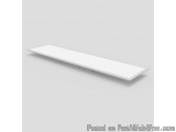 The image is a 3D rendering of a rectangular white surface with a flat surface. The surface appears to be made of a smooth, g...