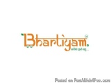 The image is a logo of the Indian telecommunications company, Bharatiyam. The logo is written in a modern, sans-serif font an...