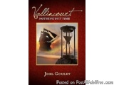 The image is the cover of a book titled "Vallinourt: Nothing But Time" by Joel Goulet. The cover is predominantly red in colo...