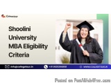 Shoolini University Mba Eligibility Criteria