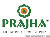 The image is a logo of the Indian government of Prajha, which is a company that provides power to India. The logo is a circul...