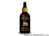 The image is of a black dropper bottle with a gold-colored cap. The label on the bottle is black with a white background and...