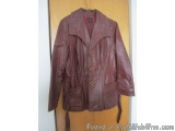 Women sporty leather coat