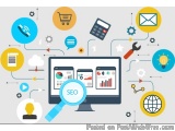 The image is an illustration of a computer monitor with a magnifying glass hovering over it, representing the concept of SEO...