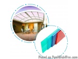 The image is a collage of three different elements. The first element on the left is a photo of a patio with a glass roof. Th...