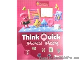 The image is the cover of a book titled "Think Quick Mental Maths Class 2". The cover has a pink background with a cartoon il...