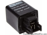 The image shows a black Uno Minda Power Relay, which is a 12V DC 30A amp relay. It is a type of relay used to connect two wir...