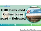 Idbi Bank Jam Online Form 2026 – Released