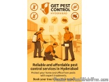 The image is an advertisement for Get Pest Control Hyderabad, a company that provides reliable and affordable pest control se...