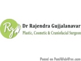 The image is a logo for Dr Rajendra Gujjalanavar, a plastic, cosmetic & craniofacial surgeon. The logo is a green circle with...