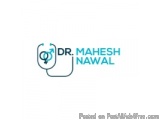 The image is a logo for Dr. Mahesh Nawal, a medical professional in India. The logo is a simple design with a blue color sche...