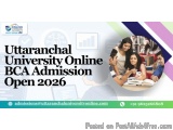 Uttaranchal University Online Bca Admission Open 2026