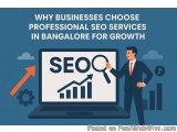 The image is an illustration that explains why businesses choose professional SEO services in Bangalore for growth. It shows...