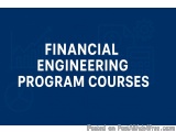 The image is a blue background with white text that reads "Financial Engineering Program Courses". The text is in all caps an...