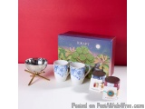 The image shows a gift set from the brand ICraft. The set includes a blue box with an illustration of a tropical scene on it....