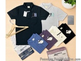 The image shows a collection of men's polo shirts in different colors and styles. There are six shirts in total, arranged in...