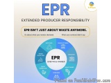 The image is an infographic that explains the extended producer responsibility of EPR (Extended Producer Responsibility) and...