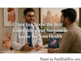 The image shows a doctor and a patient sitting at a desk in an office, engaged in a conversation. The doctor is wearing a whi...