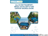 All-in-One Transport: Beach, Kayak, SUP & Yard Carts by Shore & Chore