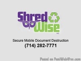 Mobile Paper Shredding Service for Huntington Beach