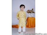 Traditional Chikankari Zari Booti Chanderi Kurta Boys Ethnic Outf...