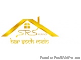 The image is a logo for a company called "SRS Group". The logo is a simple design with a yellow color scheme. It features a h...
