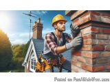 The image shows a construction worker wearing a yellow hard hat, a plaid shirt, and a tool belt with various tools attached t...