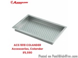 The image shows a rectangular metal tray with a perforated surface. The tray is made of aluminum and has a smooth surface wit...