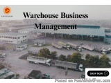 The image shows an aerial view of a warehouse business management facility. The facility is located in a large industrial are...